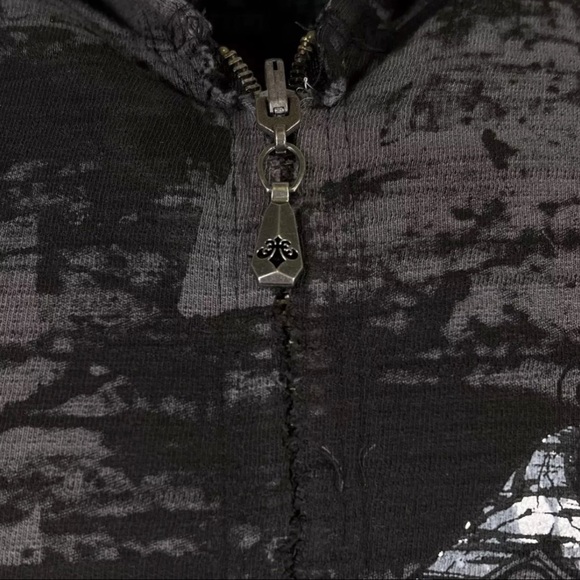 Xtreme Couture by Affliction Men's Zip up Hoodie SUPERIOR HEIST Biker Cross $88 - Picture 9 of 12